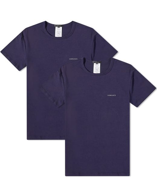 Versace Stretch Cotton Logo Tee 2 Pack