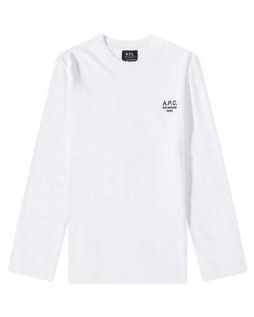 A.P.C. . Long Sleeve Olivier Embroidered Logo Tee