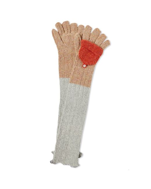 Ottolinger Colour Block Knitted Gloves in END. Clothing