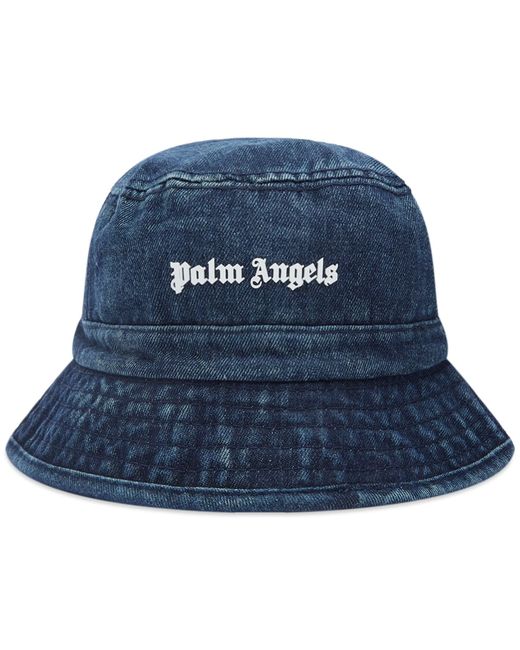 Palm Angels Denim Logo Bucket Hat in END. Clothing