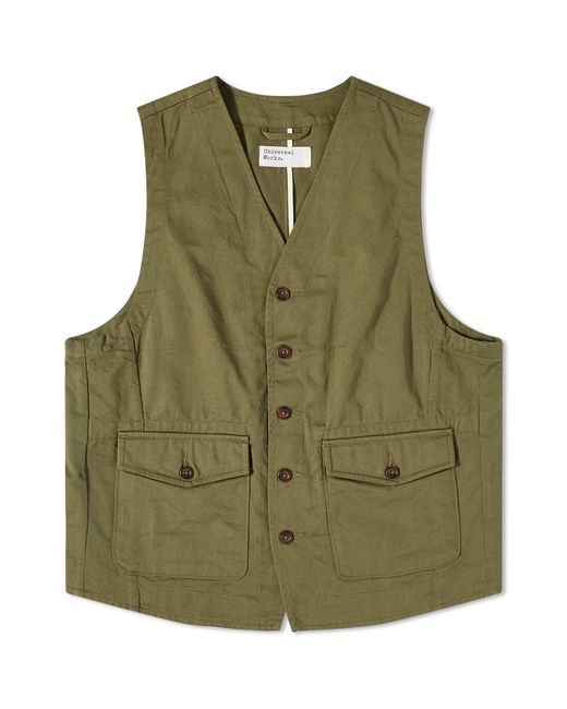 Universal Works Field Waistcoat in END. Clothing