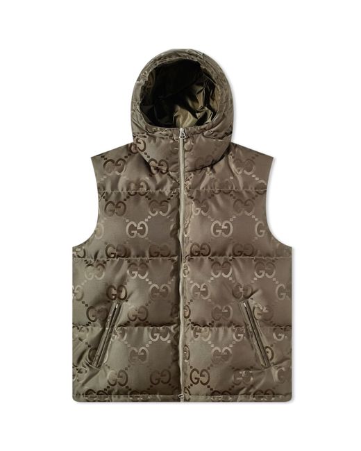 Gucci Jumbo GG Jacquard Down Hooded Gilet in END. Clothing