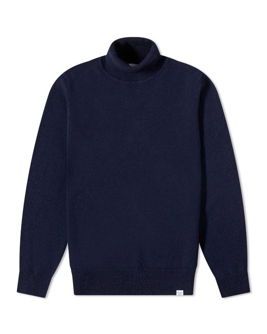 Norse Projects Kirk Lambswool Roll Neck Knit in END. Clothing