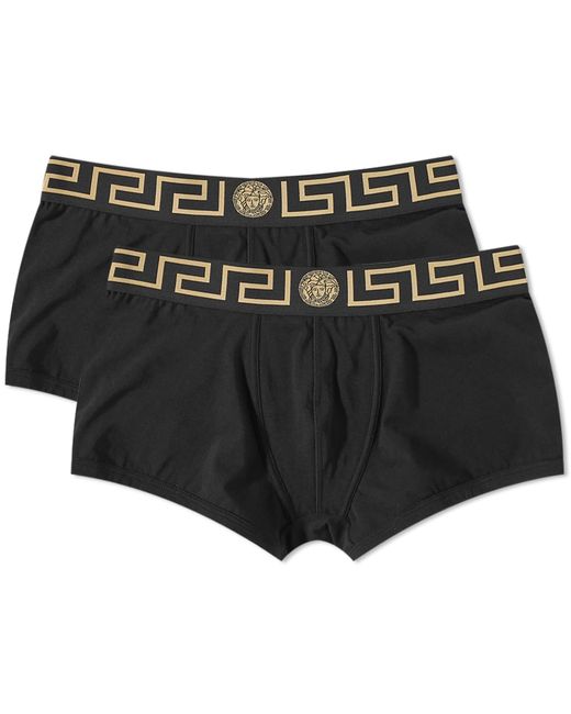 Versace Greek Logo Waistband Boxer Trunk 2 Pack in END. Clothing