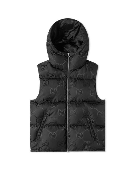 Gucci GG Jaquard Hooded Down Vest in END. Clothing