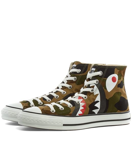 A Bathing Ape 1st Camo Shark Ape Sta Hi-Top M1 Sneakers in END. Clothing