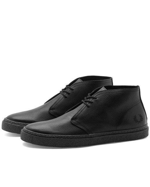 Fred Perry Authentic Hawley Textured Leather Boot in END. Clothing