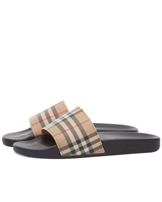 Burberry Furley Check Slide in END. Clothing