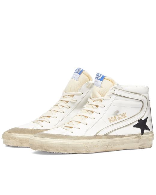 Golden Goose Slide Hi-Top Top Leather Sneakers in END. Clothing