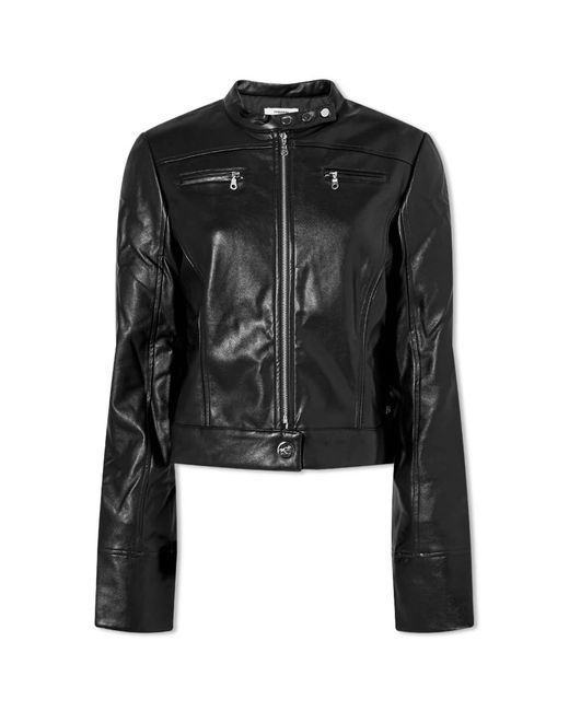 Miaou Cropped Moto Jacket in END. Clothing