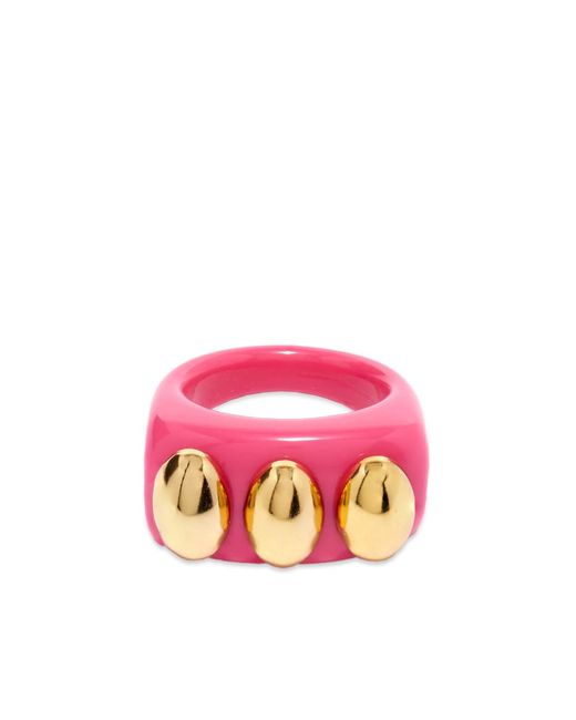 La Manso Magenta Knuckle Duster Ring in END. Clothing