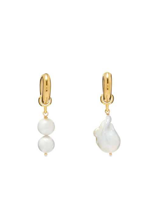 Martha Calvo Mismatched Baroque Pearl Earrings in END. Clothing