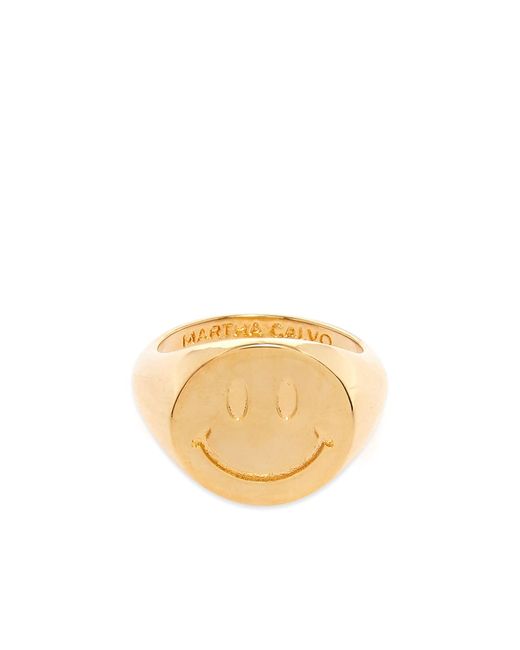 Martha Calvo Be Happy Signet Ring in END. Clothing