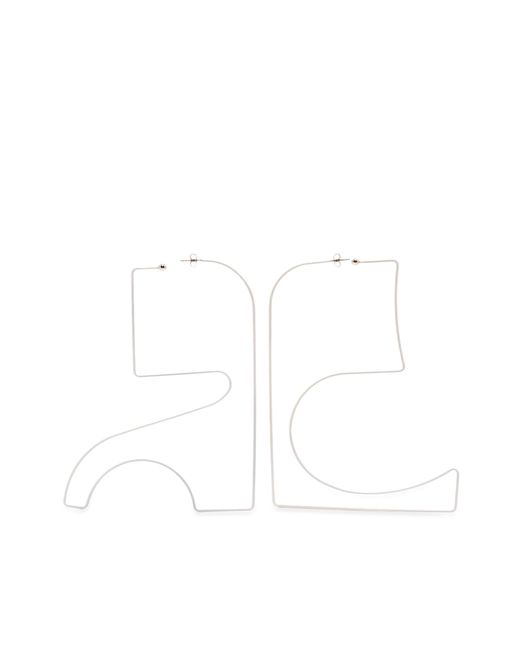 Courrèges Maxi Logo AC Earrings in END. Clothing