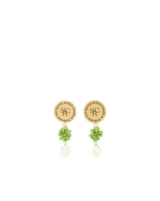 Sporty & Rich Flower and Bead Earrings in END. Clothing
