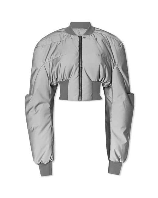 Rick Owens Girdered Cropped Bomber Jacket in END. Clothing