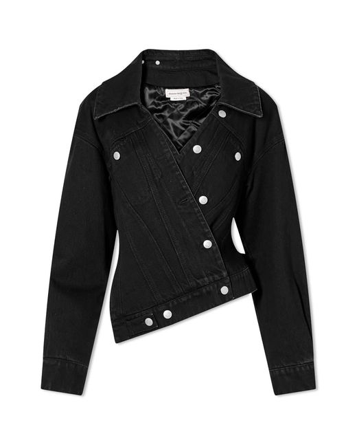 Alexander McQueen Twisted Denim Jacket in END. Clothing