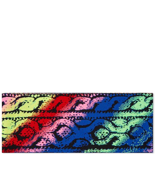 Agr Merino Cable Jacquard Rainbow Scarf in END. Clothing