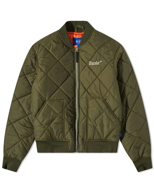 Awake Ny Quilted Patch Bomber Jacket in END. Clothing