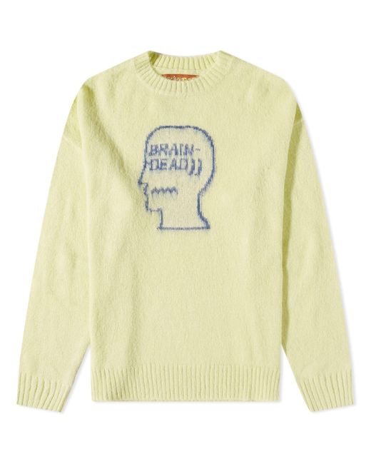 Brain Dead Logohead Pile Crew Knit in END. Clothing