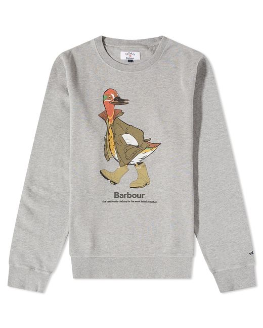 Barbour x NOAH Duck Crew Sweat in END. Clothing