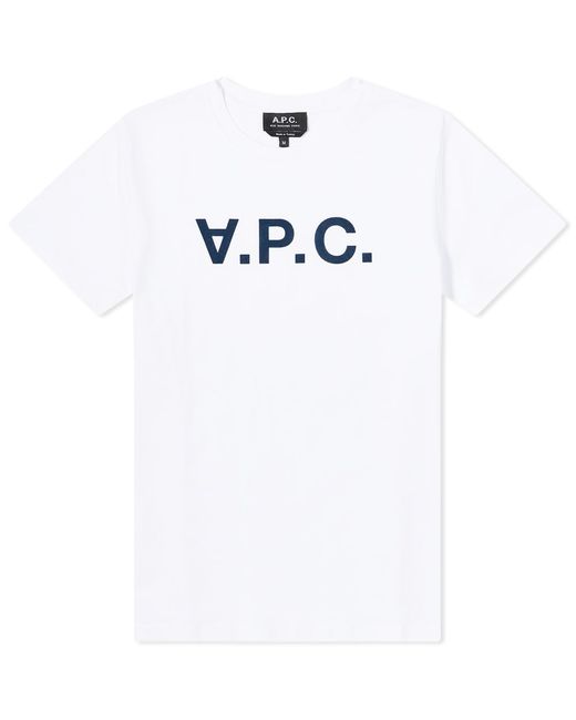 A.P.C. . White Vpc Logo T-Shirt in END. Clothing