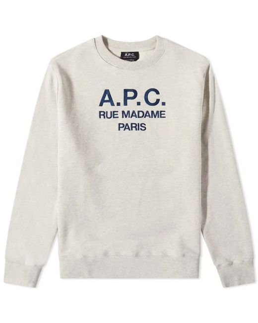 A.P.C. . Rufus Embroidered Logo Crew Sweat in END. Clothing