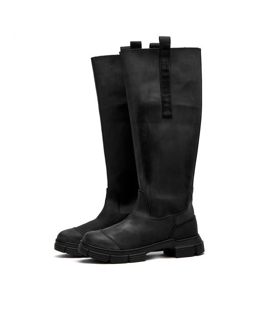 Ganni Recycled Rubber High Leg Boot in END. Clothing
