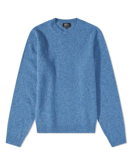 A.P.C. . Chandler Donegal Crew Knit in END. Clothing