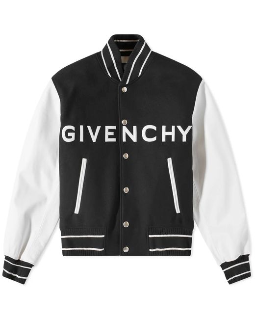 Givenchy Logo Leather Varsity Jacket in END. Clothing