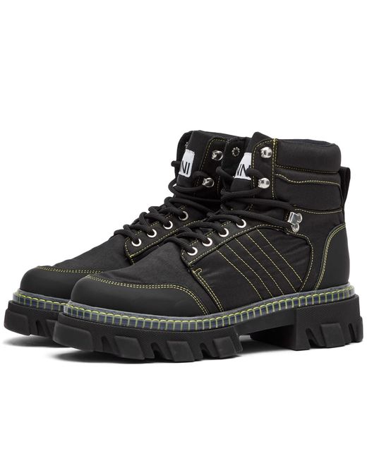 Ganni Cleated Lace Up Hiking Boot in END. Clothing