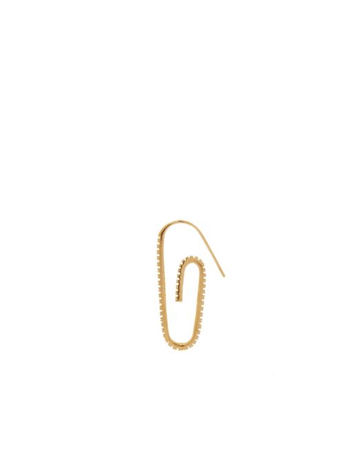Hillier Bartley Classic Pave Paperclip Earring in END. Clothing