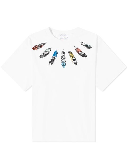 Marcelo Burlon Collar Feathers Oversized T-Shirt in END. Clothing