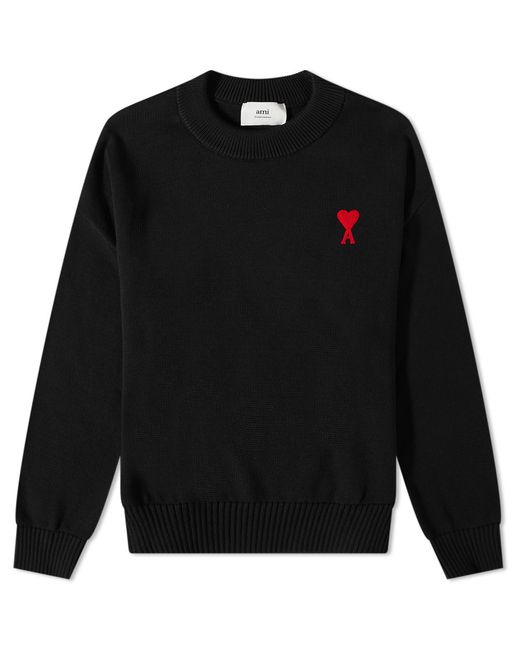 AMI Alexandre Mattiussi Small A Heart Crew Knit in END. Clothing