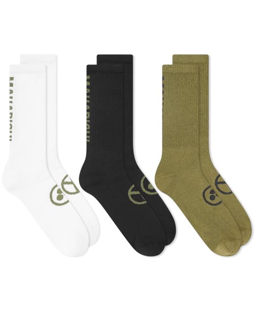 Maharishi MILTYPE Peace Sports Socks 3 Pack in END. Clothing
