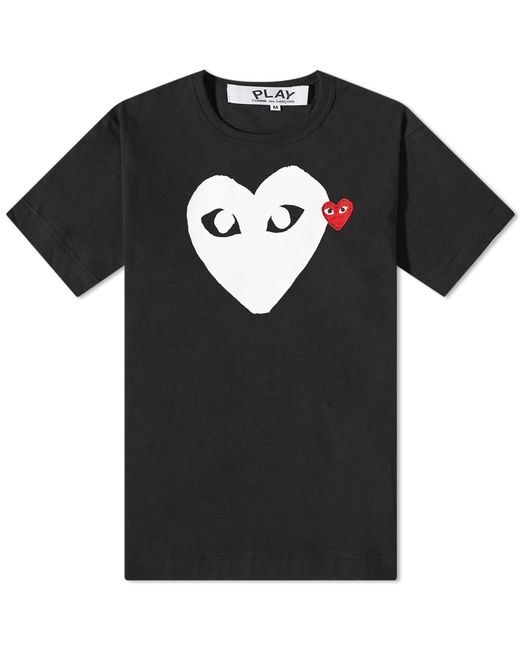 Comme Des Garçons Play Double Heart Logo T-Shirt in END. Clothing