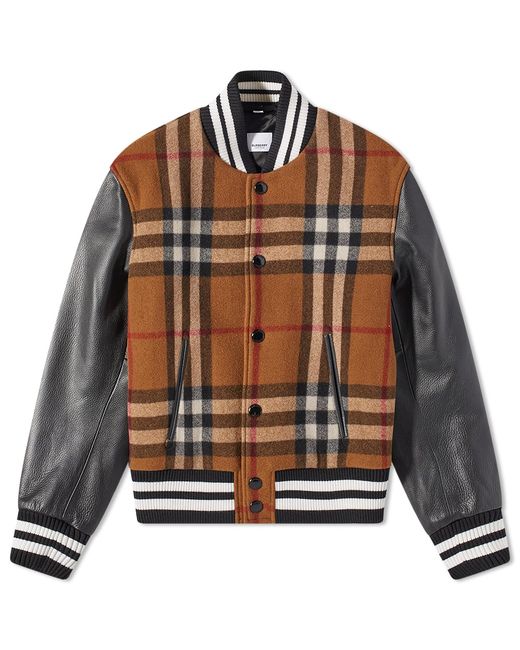Burberry Felton Check Varsity Jacket in END. Clothing
