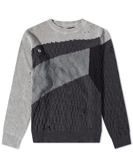Neighborhood Patchwork Crew Knit in END. Clothing
