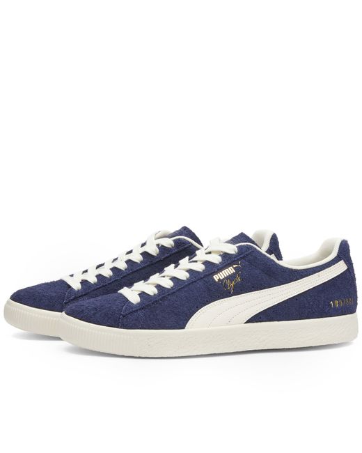 Puma END. x Clyde OG Sneakers in Navy/Frosted Ivory Clothing
