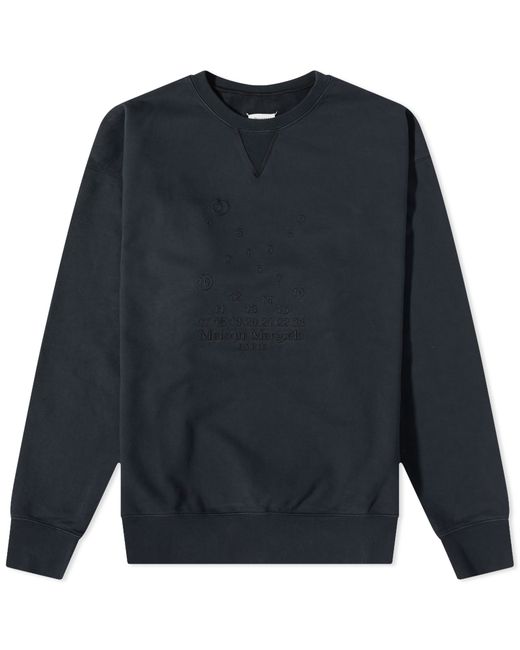 Maison Margiela Embroidered Numbers Logo Crew Sweat in END. Clothing