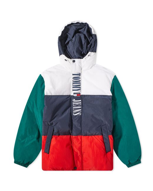 Tommy Jeans Archive Colour Block Puffer Jacket in END. Clothing
