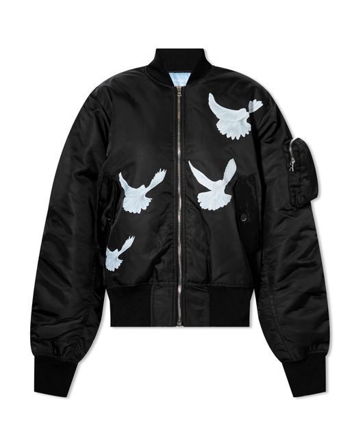 3.Paradis Doves Applique Bomber Jacket in END. Clothing