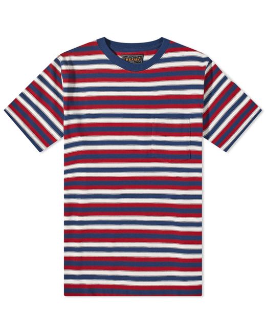 Beams Plus Multi Stripe Pocket T-Shirt in END. Clothing