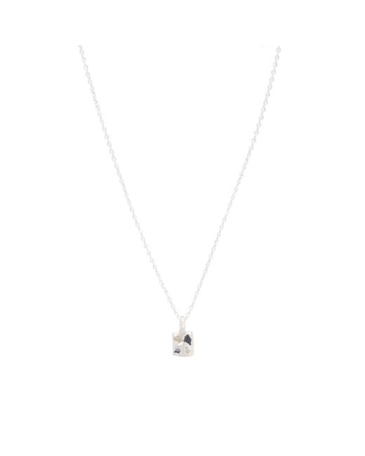 The Ouze Raw Sapphire Square Necklace in END. Clothing