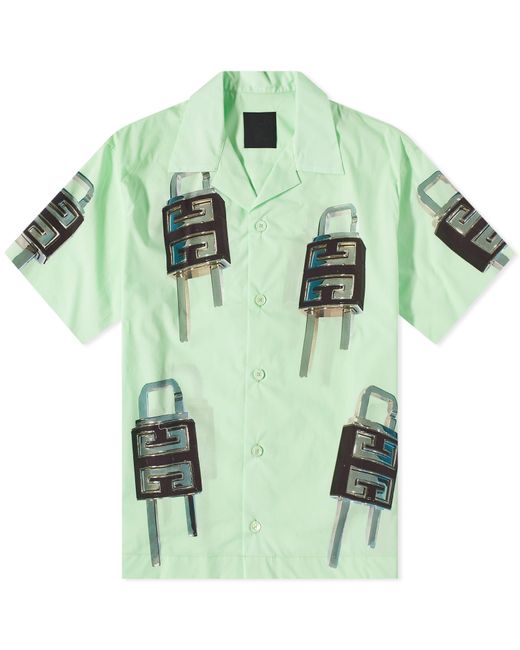 Givenchy Mens 4G Lock Graphic Hawaiian Shirt in END. Clothing
