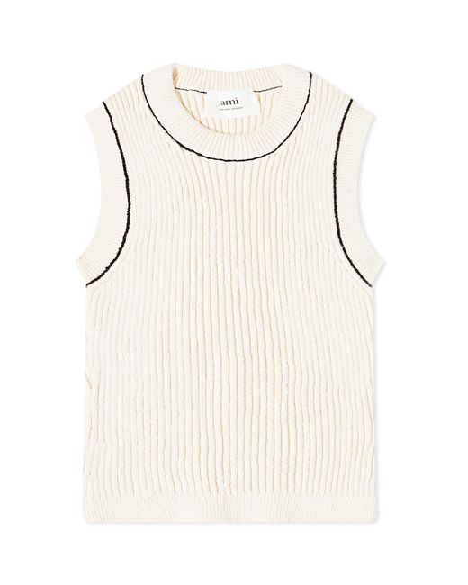 AMI Alexandre Mattiussi Ribbed Sleeveless Vest in END. Clothing