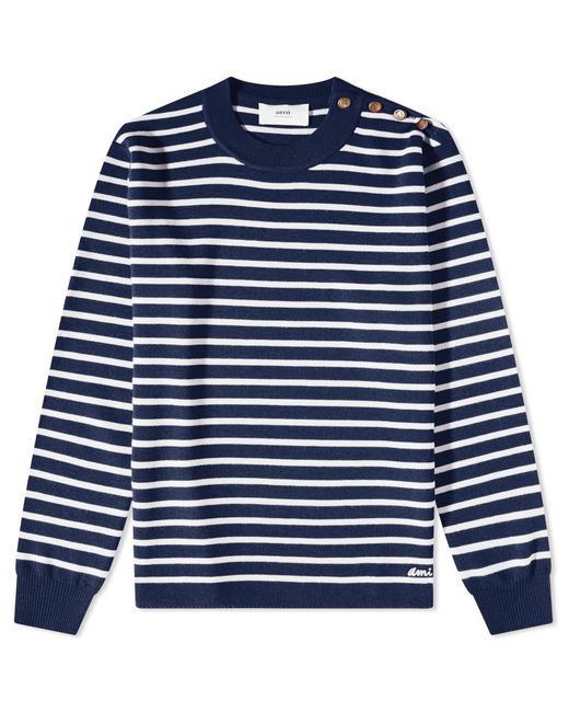 AMI Alexandre Mattiussi Striped Crew Knit in END. Clothing