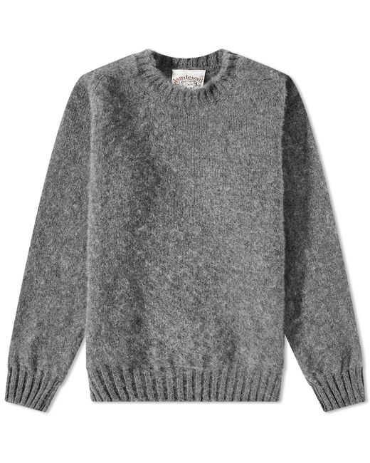 Jamieson's of Shetland Brushed Crew Knit in END. Clothing