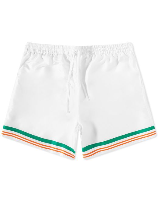 Casablanca Tennis Club Icon Silk Shorts in END. Clothing