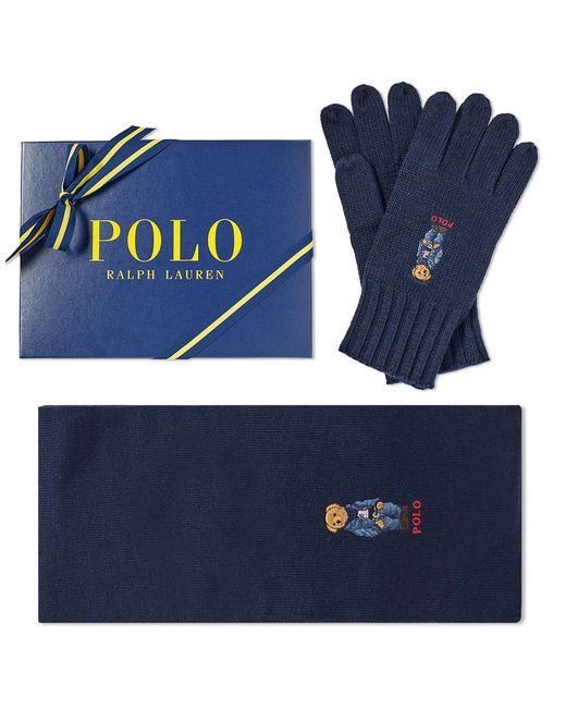 Polo Ralph Lauren Classic Bear Glove Scarf Gift Box